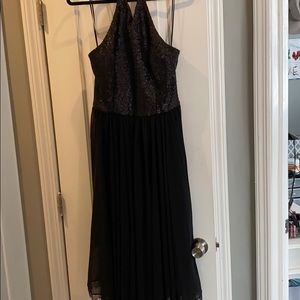Black halter dress